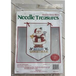 Needle Treasures Claus & Company Banner Christmas Cross Stitch Kit Sealed